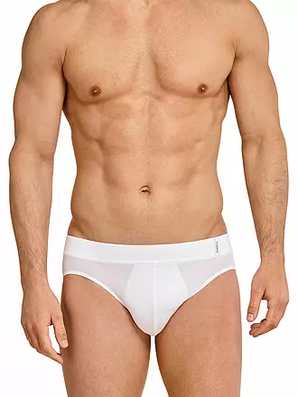 SCHIESSER | Slip "Long Life Soft" (Blauschwarz) | weiss
